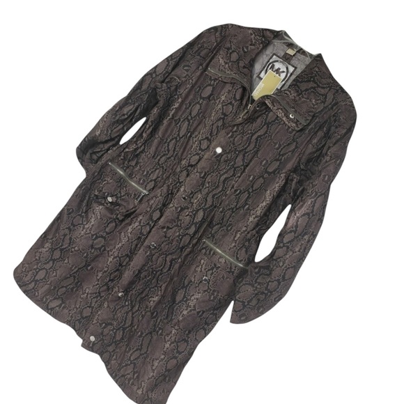 MICHAEL KORS NWT SNAKE SKIN RAIN JACKET SIZE SMALL PETITE $165 MSRP - Picture 3 of 8